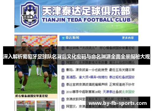 深入解析葡萄牙足球队名背后文化密码与命名渊源全面全景揭秘大观